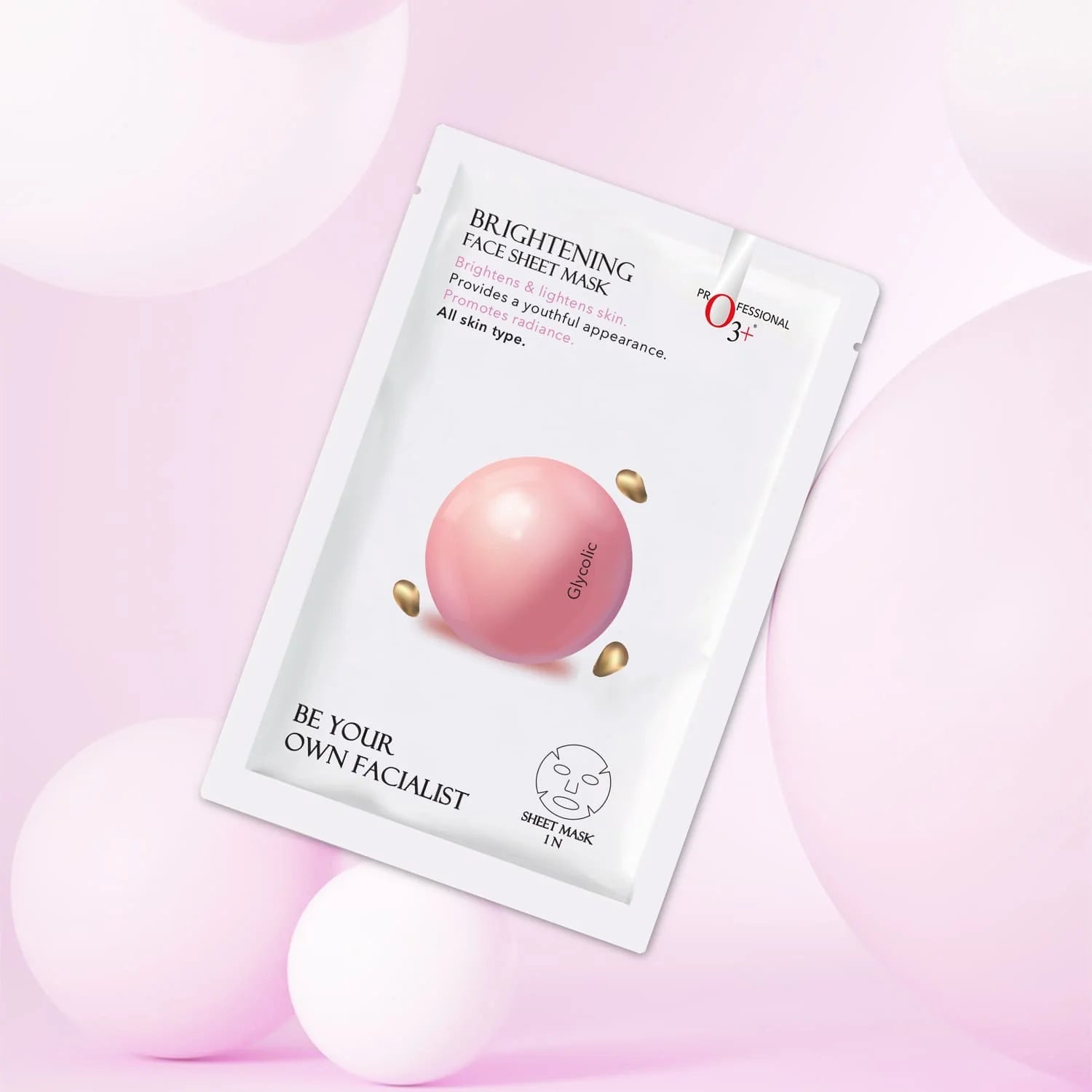 O3+ Facialist Brightening Face Sheet Mask With Glycolic (30ml) O3+