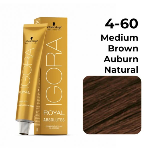 Schwarzkopf professional igora royal absolutes fashion & coverage permanent color creme 4-60 medium brown