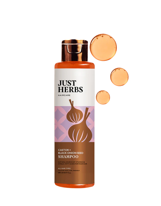 Just herbs castor+black onion seed shampoo 100ml
