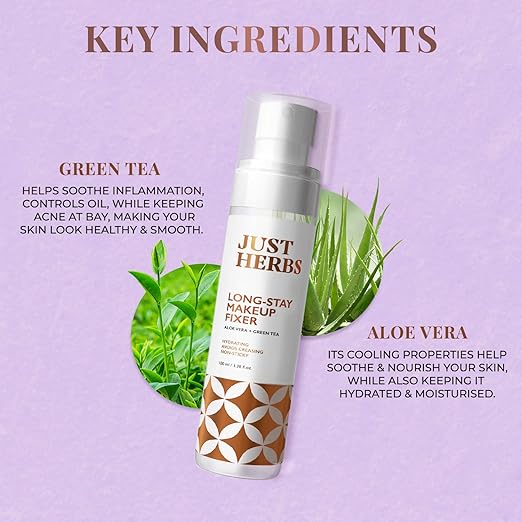 Just herbs long-stay makeup fixer aloe vera + green tea 100ml