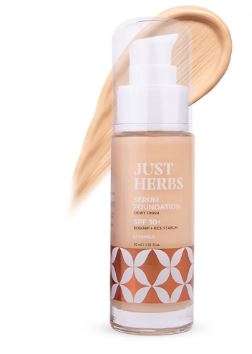 Just herbs serum foundation dewy finish spf 30 ++ rosehip + rice starch 20g - 03 ivory