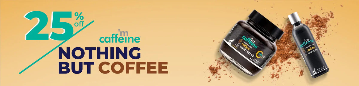 M Caffeine hair and skin care products