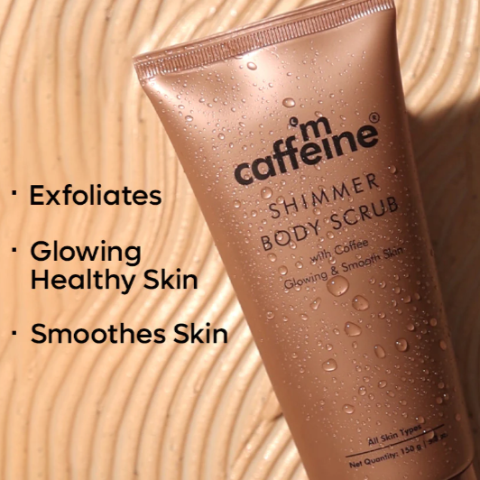 Mcaffeine shimmer body scrub 150g-coffee glowing & smooth skin