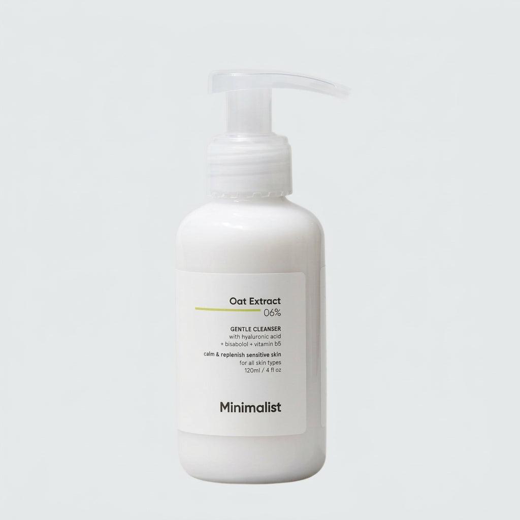 Minimalist Oat Extract 6% Gentle Cleanser 120ml, sulphate-free face wash for dry and sensitive skin