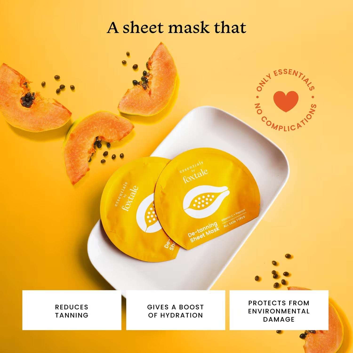 Foxtale Essentials Tan Removal Sheet Mask Foxtale