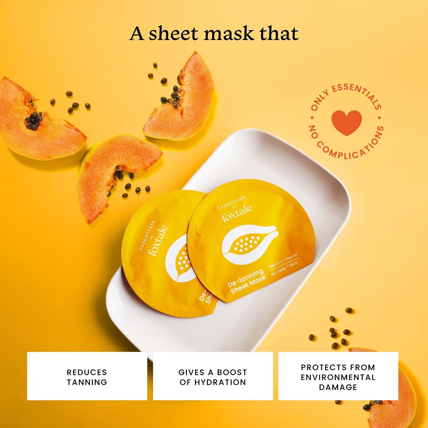 Foxtale Essentials Tan Removal Sheet Mask Foxtale