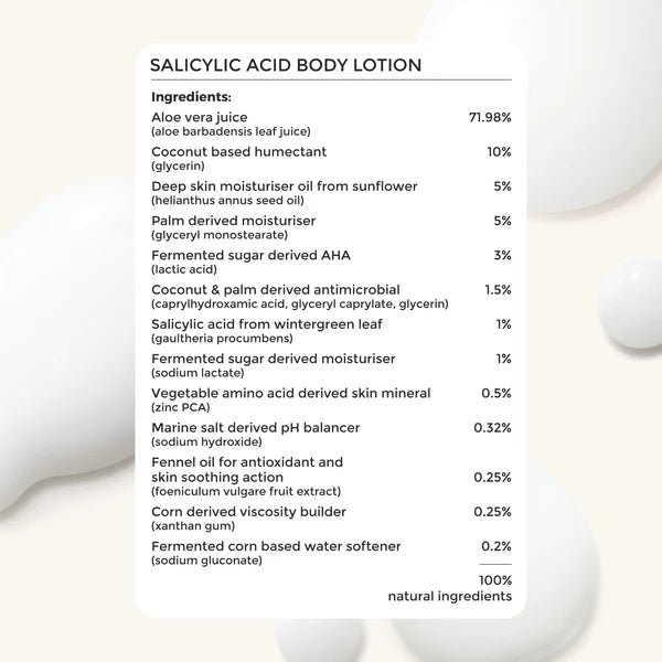 Brillare 100% natural salicylic acid Body Lotion 200ml-for acne prone skin