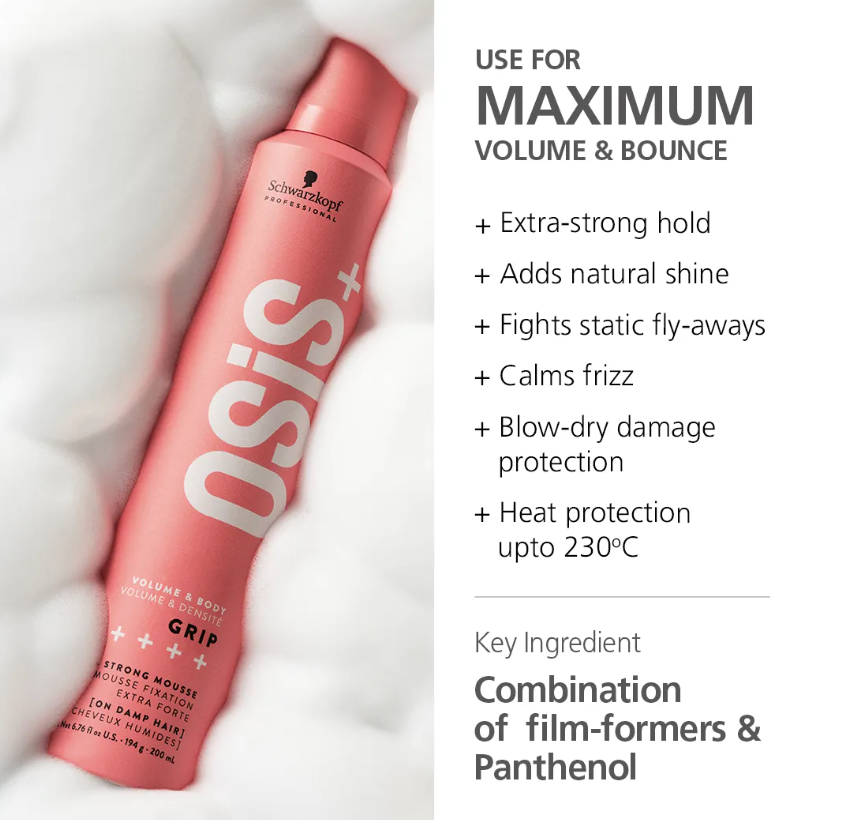 Schwarzkopf Professional OSiS+ Grip Extra Strong Hair Styling Mousse 200 ml