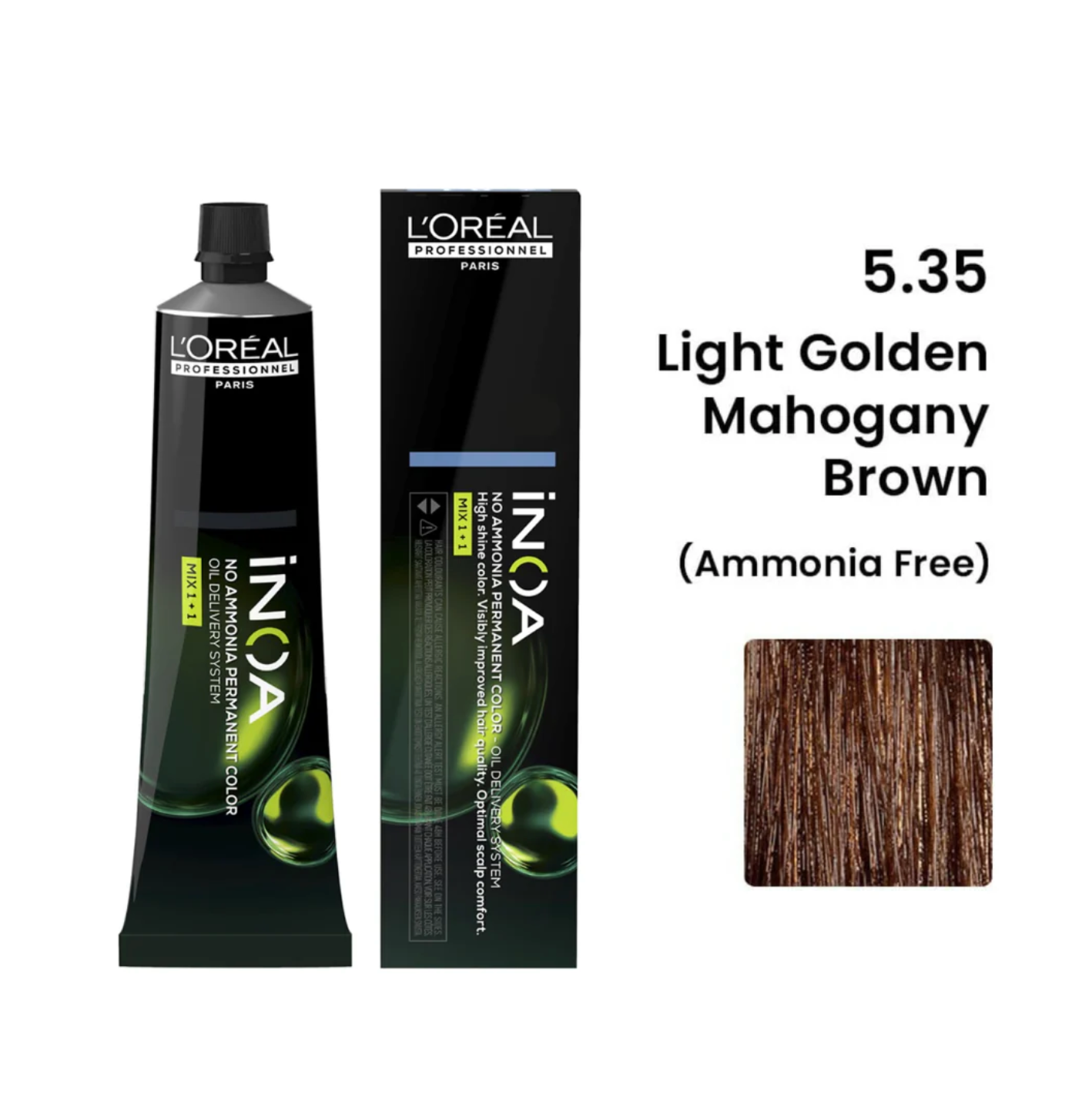 L'Oréal Professionnel Inoa Permanent Hair Dye 5.32 Light Golden Iridescent Brown 60g