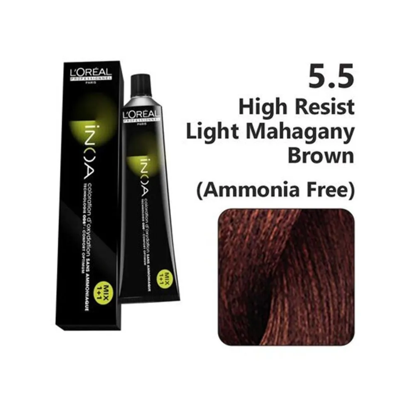 L'Oréal Professionnel Inoa Permanent Hair Dye 5.5 Light Mahogany Brown 60g