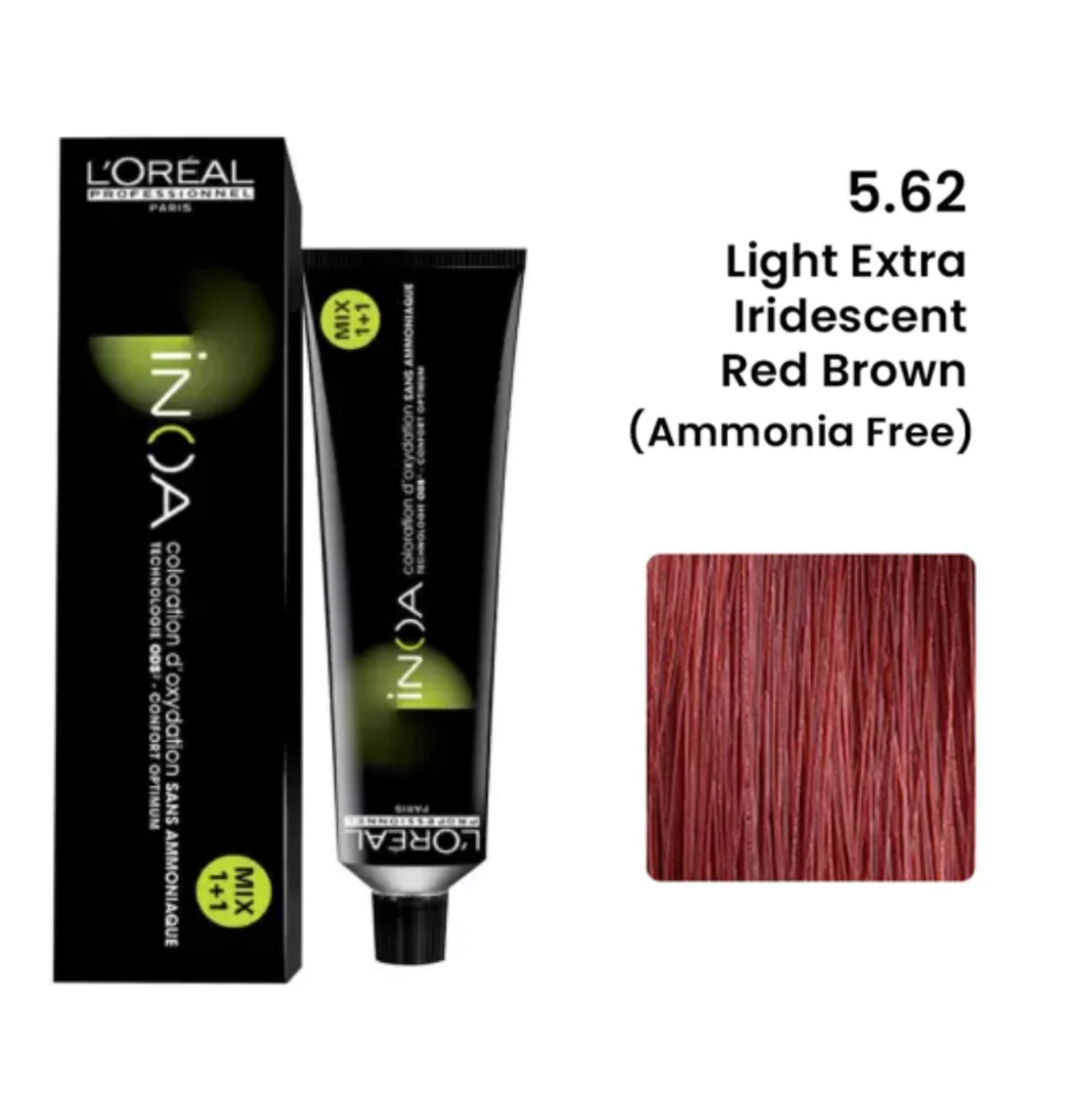 L'Oréal Professionnel INOA Hair Color - 5.62 Light Extra Iridescent Red Brown (60g)