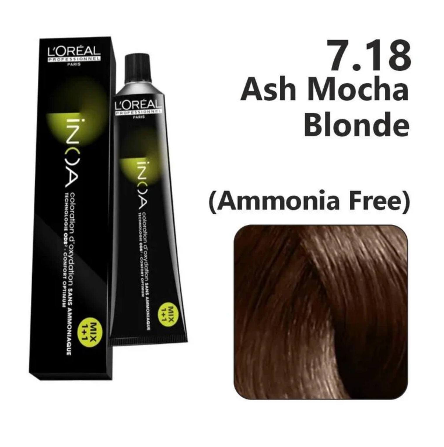 Inoa 7.18 Hair Color - Ash Mocha Blonde (60g)