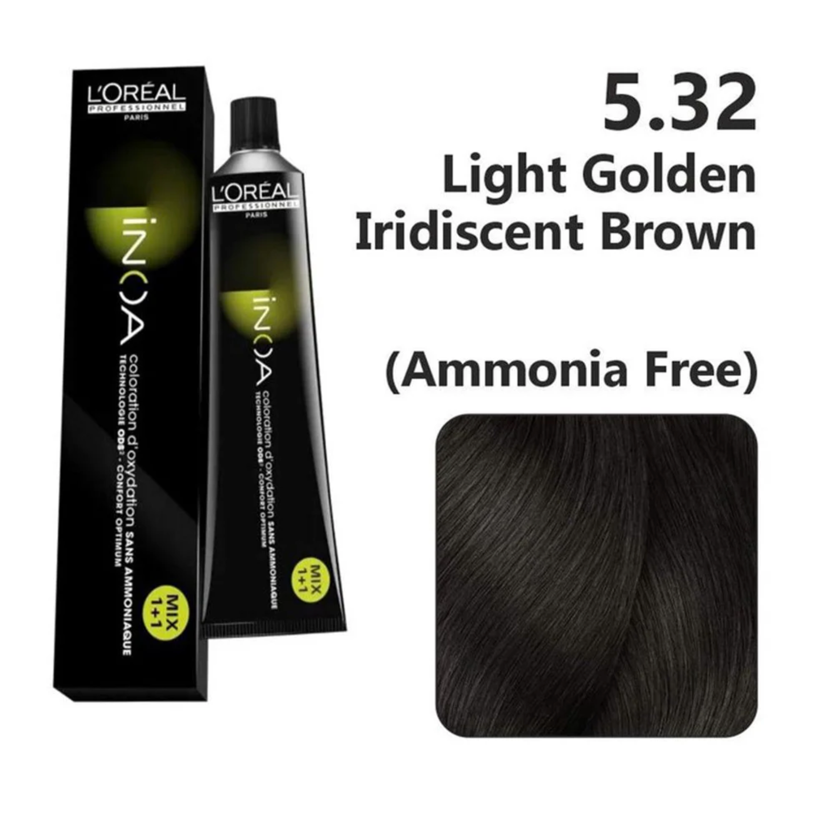 L'Oréal Professionnel Inoa Permanent Hair Dye 5.32 Light Golden Iridescent Brown 60g - Niram Global Private Limited