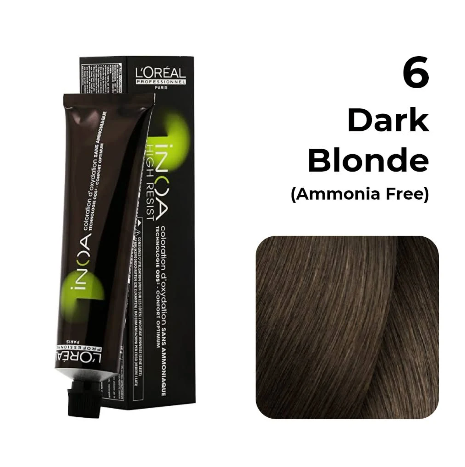 L'oreal Professional INOA Ammonia-Free Permanent Hair Color - 6 Dark Blonde