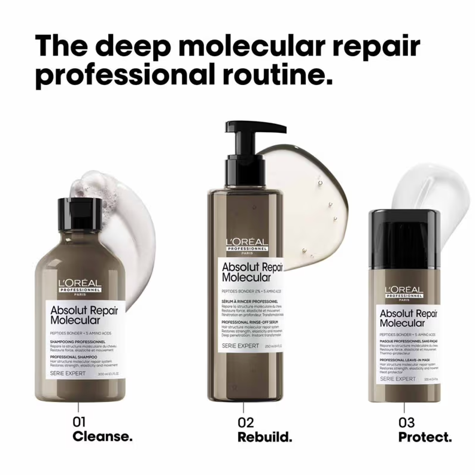 L'Oréal Professionnel Absolut Repair Molecular Sulfate-Free Deep Repairing Shampoo for Damaged Hair - 300 ml Loreal Professional