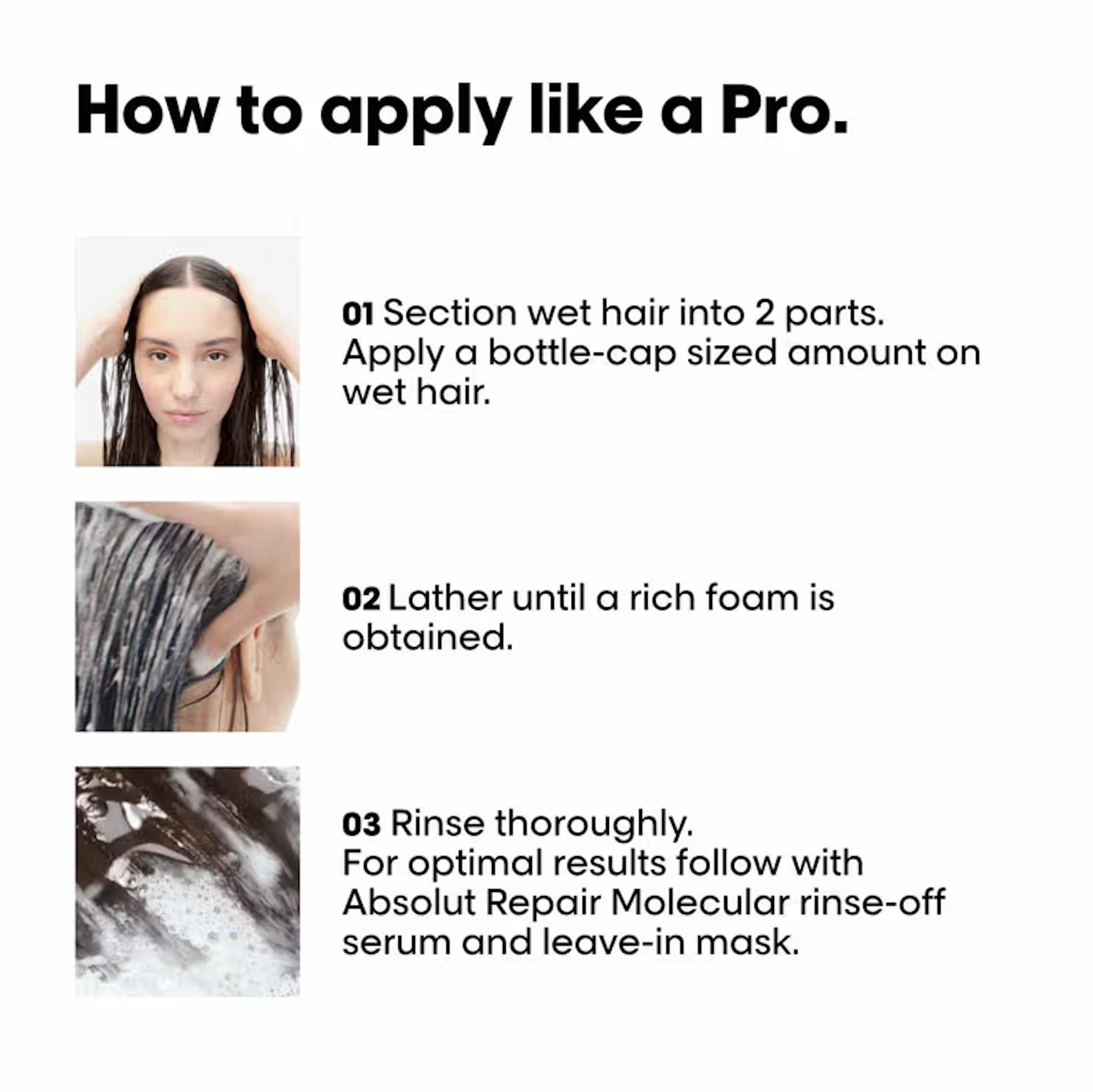 L'Oréal Professionnel Absolut Repair Molecular Sulfate-Free Deep Repairing Shampoo for Damaged Hair - 300 ml Loreal Professional