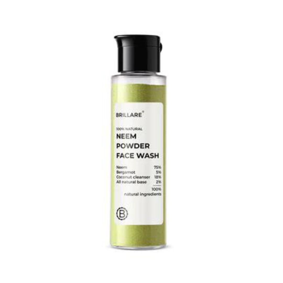 brillare-100-natural-neem-powder-face-wash-30g-for-oily-acne-prone-skin