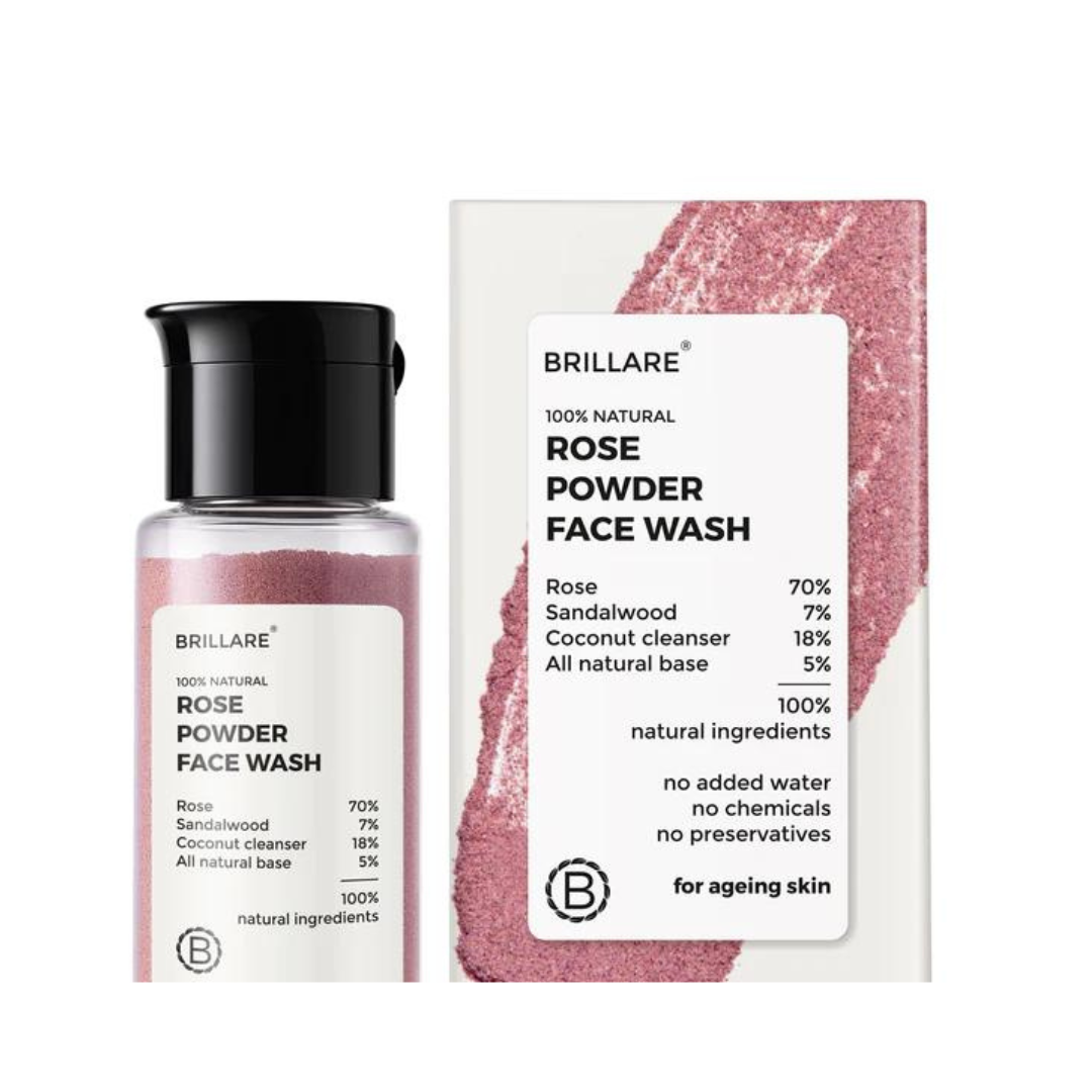brillare-100-natural-rose-powder-face-wash-15g-for-agening-skin
