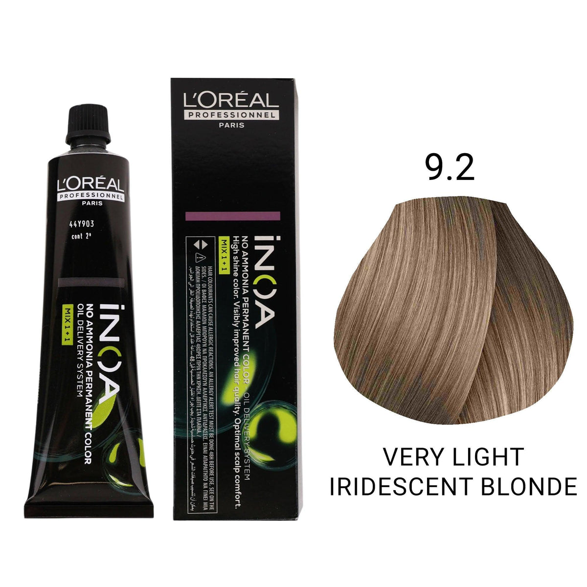 L'oreal Professionnel Paris INOA Ammonia-free Permanent Hair Color - 9.2 (Very Light Iridescent Blonde) - 60Gm Loreal Professional
