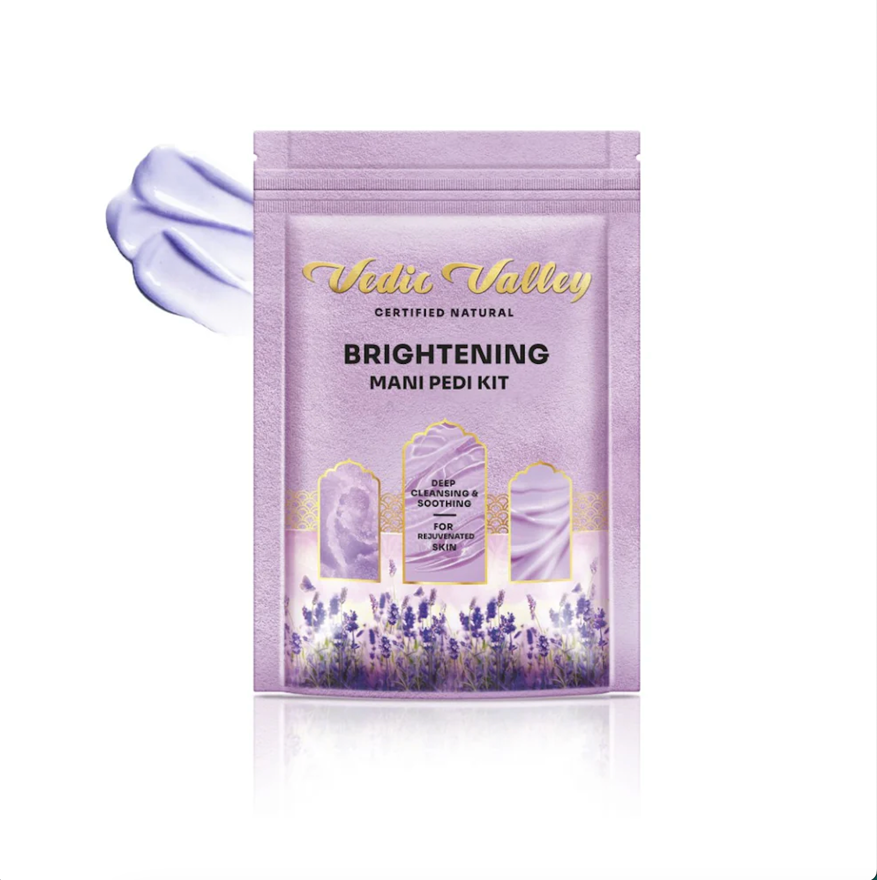 Veda Valley Brightening Mani Pedi Kit packaging on a white background