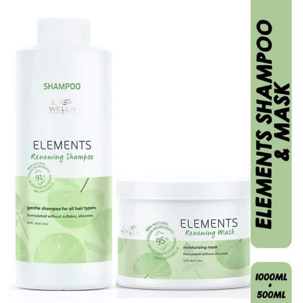 Wella Professionals Elements Renewing Shampoo 1000ml + Mask 500ml Combo Wella Professionals