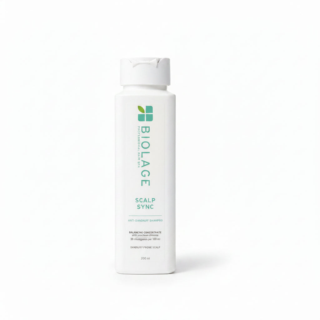 Biolage Scalp Sync shampoo bottle on a white background