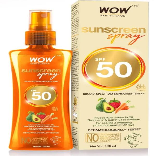 Wow sunscreen spray spf 50 -100ml all skin types