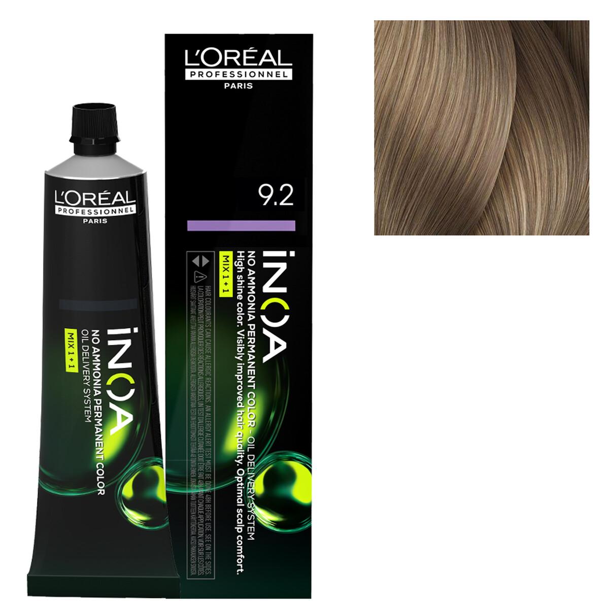 L'oreal Professionnel Paris INOA Ammonia-free Permanent Hair Color - 9.2 (Very Light Iridescent Blonde) - 60Gm Loreal Professional