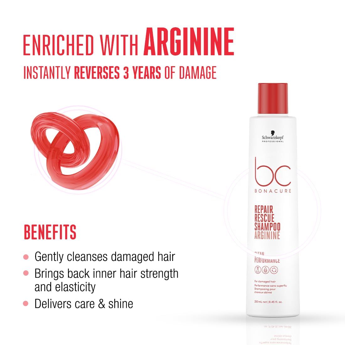 Schwarzkopf Professional BC Bonacure Repair Rescue Shampoo with Arginine Combo (Shampoo + Conditioner + Treatment)