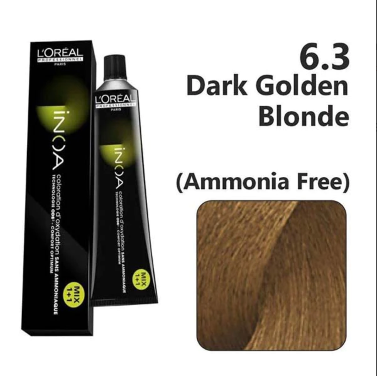 L'oreal Professionnel Paris INOA Hair Colour No 6.3 Dark Golden Blonde 60 Gm