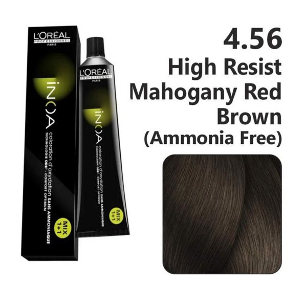 Loreal Professionnel Paris INOA Ammonia-free Permanent Hair Color - 4.56 (High Resist Mahogany Red Brown)