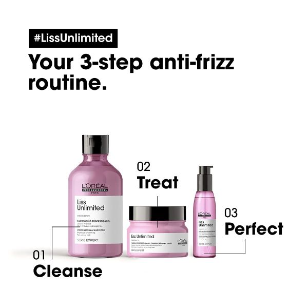 L'Oreal Professionnel Liss Unlimited Shampoo with Pro-Keratin and Kukui Nut Oil, Serie Expert (300ml) - Niram Global Private Limited