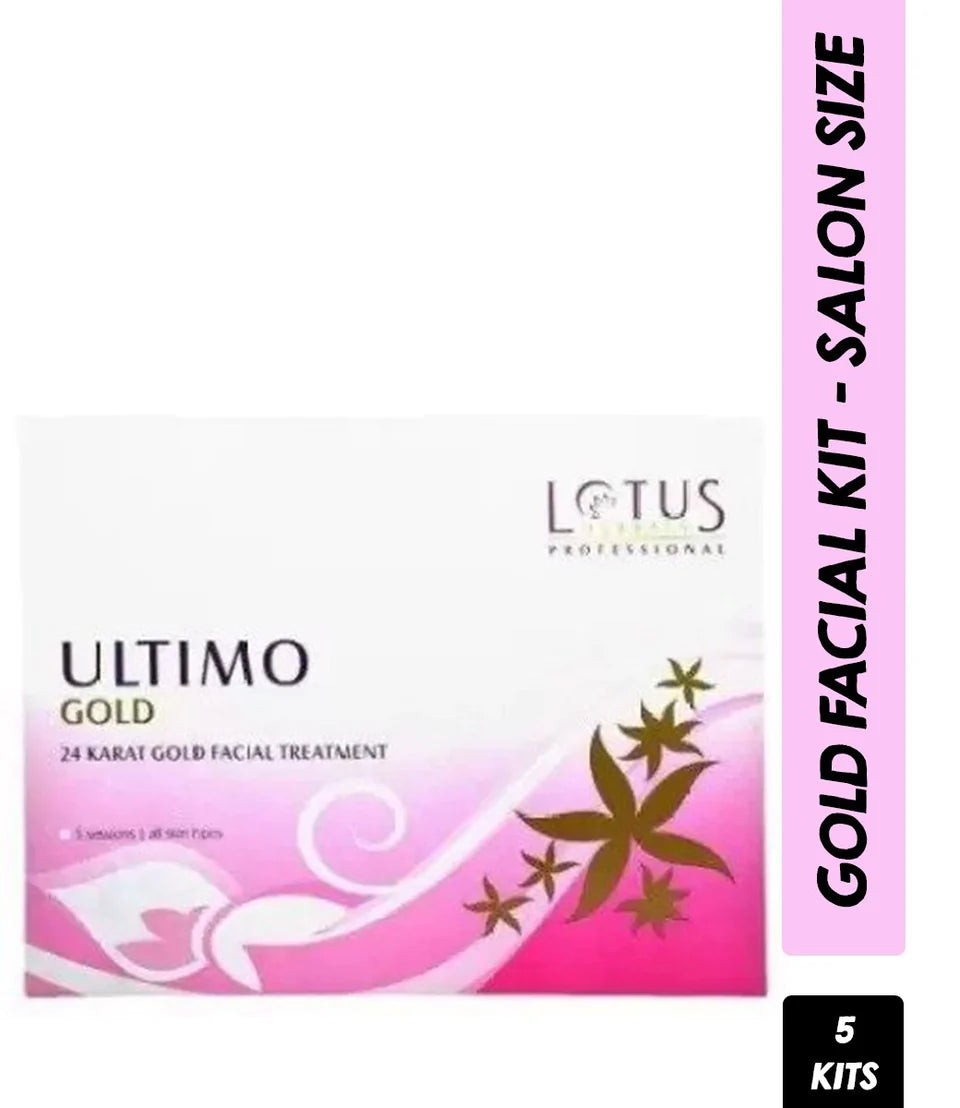 Lotus Professional Ultimo Gold facial kit packaging on a white background