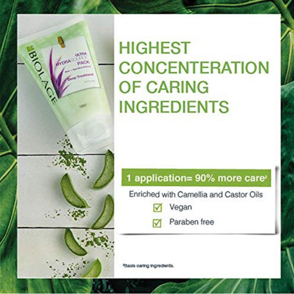 Matrix biolage ultra hydrasource pack, Aloe+Spirulina extract, Deep treatment for dry hair 100ml