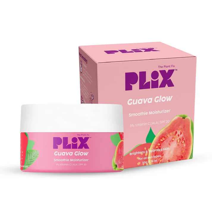 PLIX – The Plant Fix Guava Glow Smoothie Moisturizer SPF 20 | Hydrating & Brightening Daily Face Cream | 50g PLIX