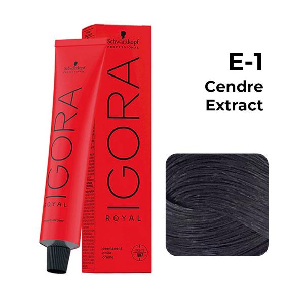 Schwarzkopf professional royal permanent color creme E-1 cendre extract 60ml