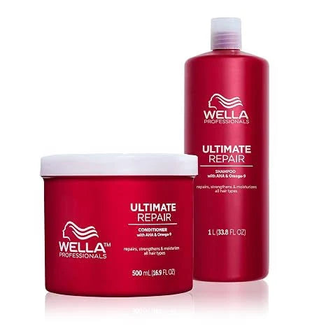 Wella Professionals Ultime Repair Shampoo 1000ml + Mask 500ml Combo Wella Professionals