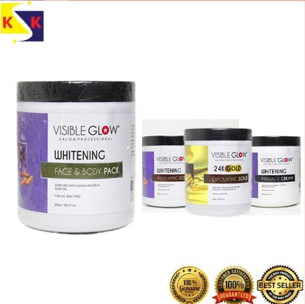 VISIBLE GLOW SALON PROFESSIONAL WHITENING EXFOLIATING SCRUB 800G