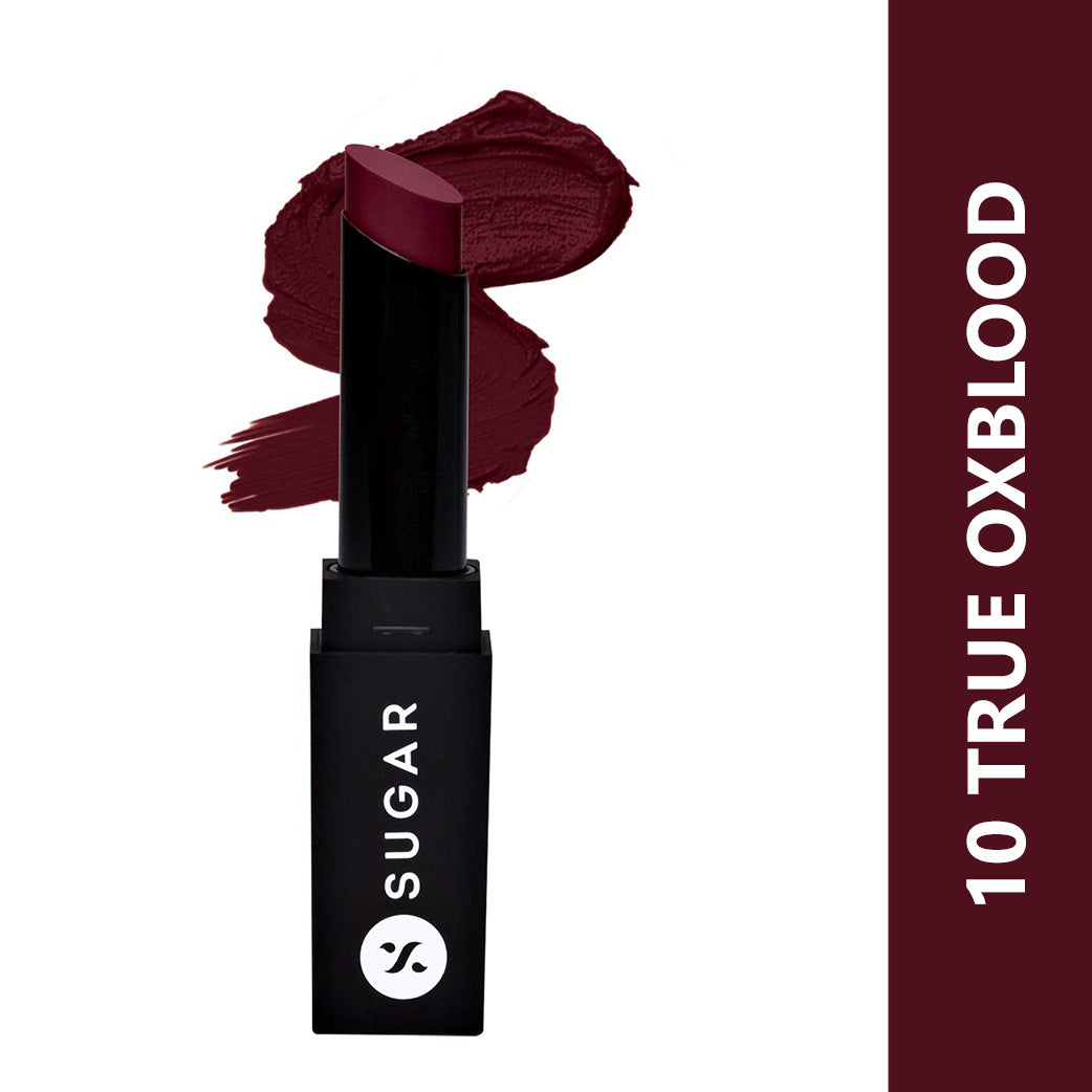 Sugar It's A-Pout Time! Vivid Lipstick - 10 True Oxblood (Burgundy Red) - Niram
