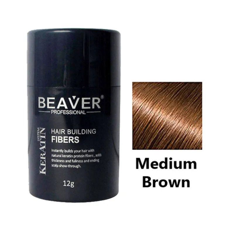 Beaver Professional Hair Building Fibers - Medium Brown-12 gm - Niram