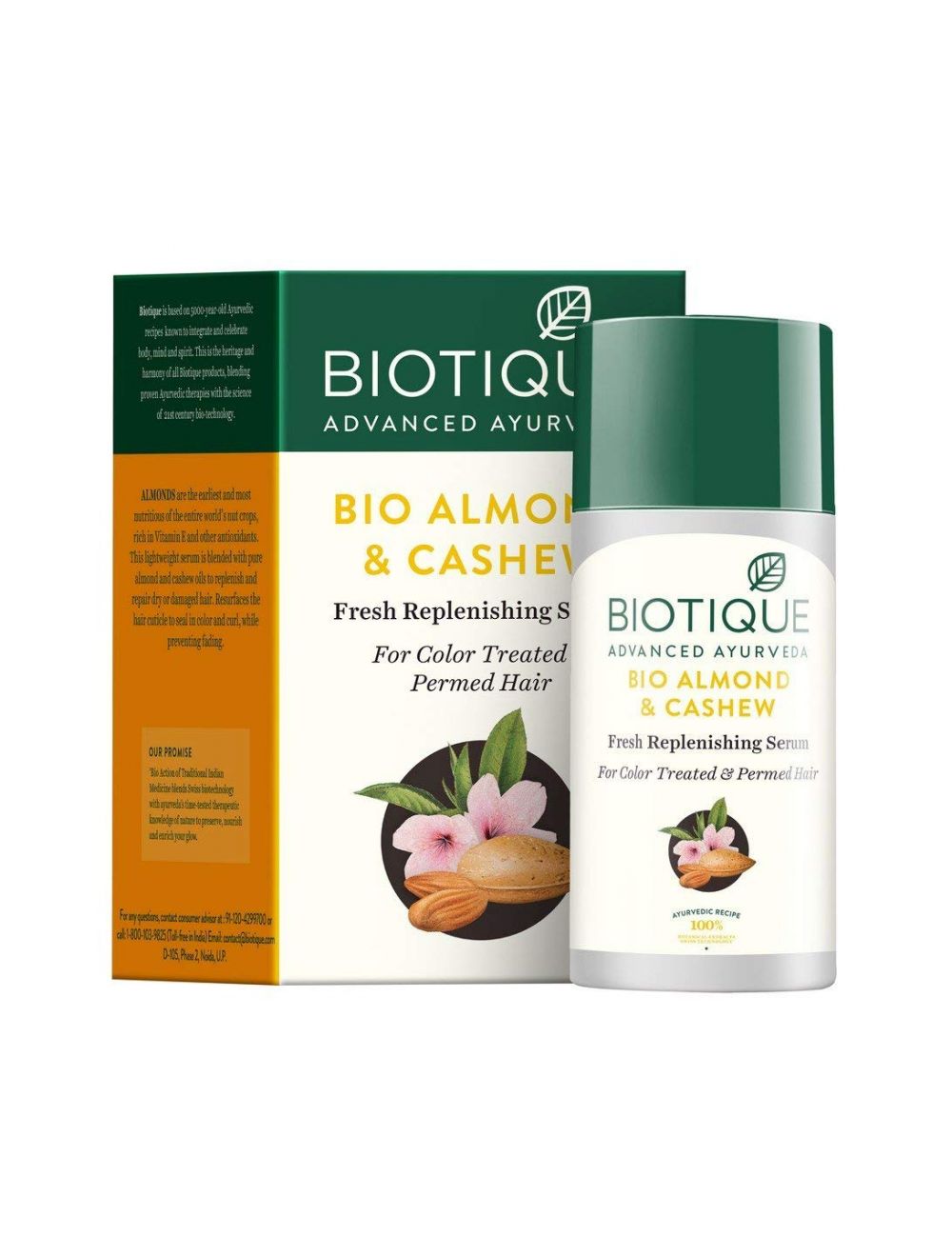 Biotique Bio Almond & Cashew Fresh Replenishing Serum (40ml) - Niram