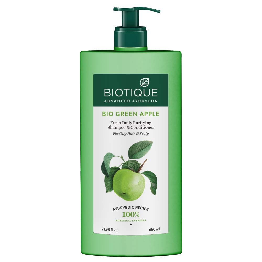 Biotique Bio Green Apple Fresh Daily Purifying Shampoo & Conditioner (650ml) - Niram