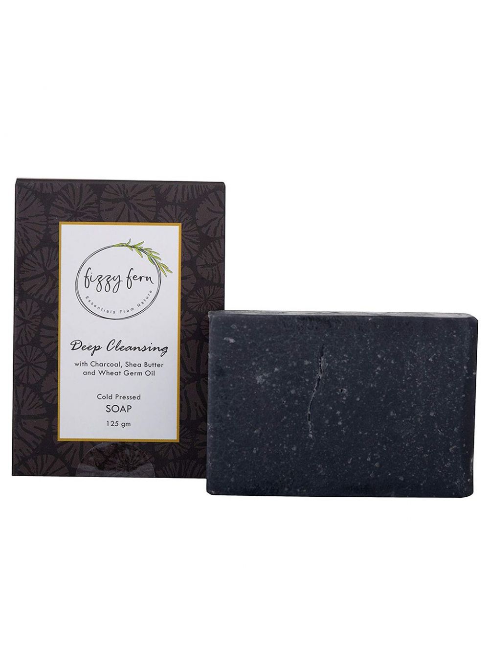 Fizzy Fern Deep Cleansing with Charcoal, Shea Butter & Wheat Germ Oil Cold Pressed Soap (125gm) - Niram