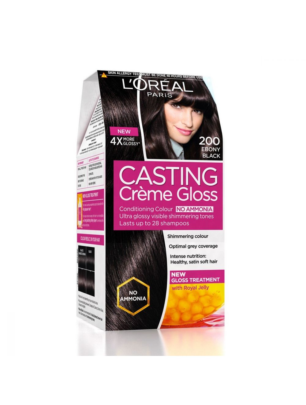 L'Oreal Paris Casting Creme Gloss Hair Color-200 Ebony Black - Niram