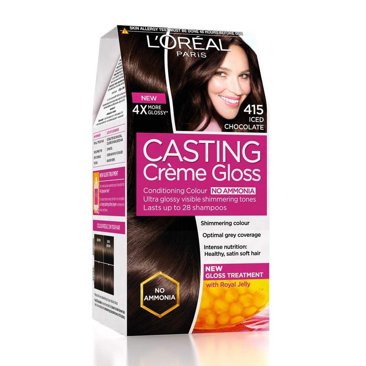 L'Oreal Paris Casting Creme Gloss Hair Color-415 Iced Chocolate - Niram