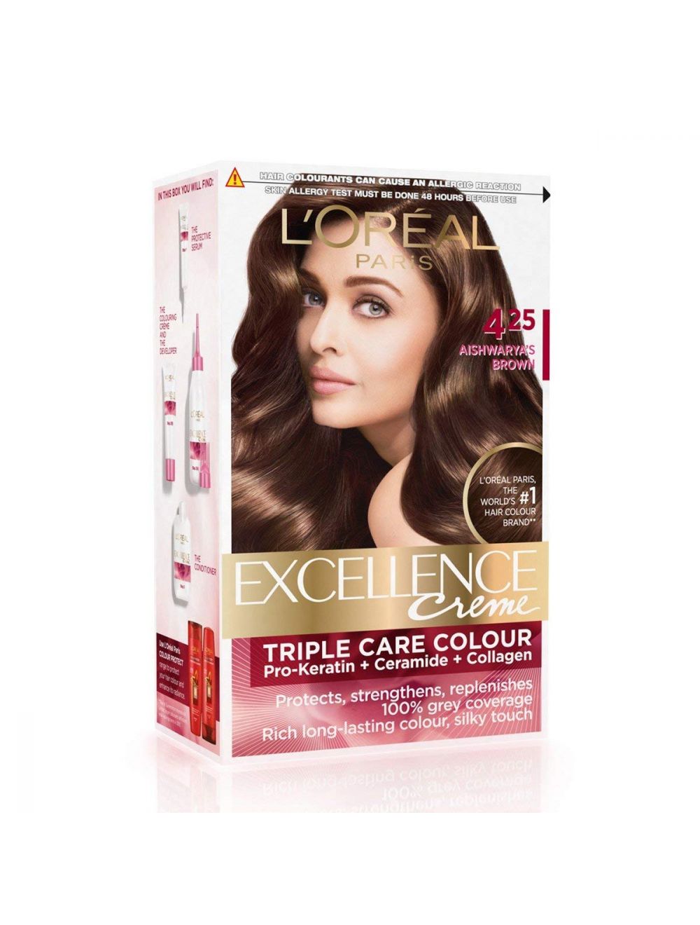 L'Oreal Paris Excellence Creme Hair Color-4.25 Aishwarya's Brown - Niram