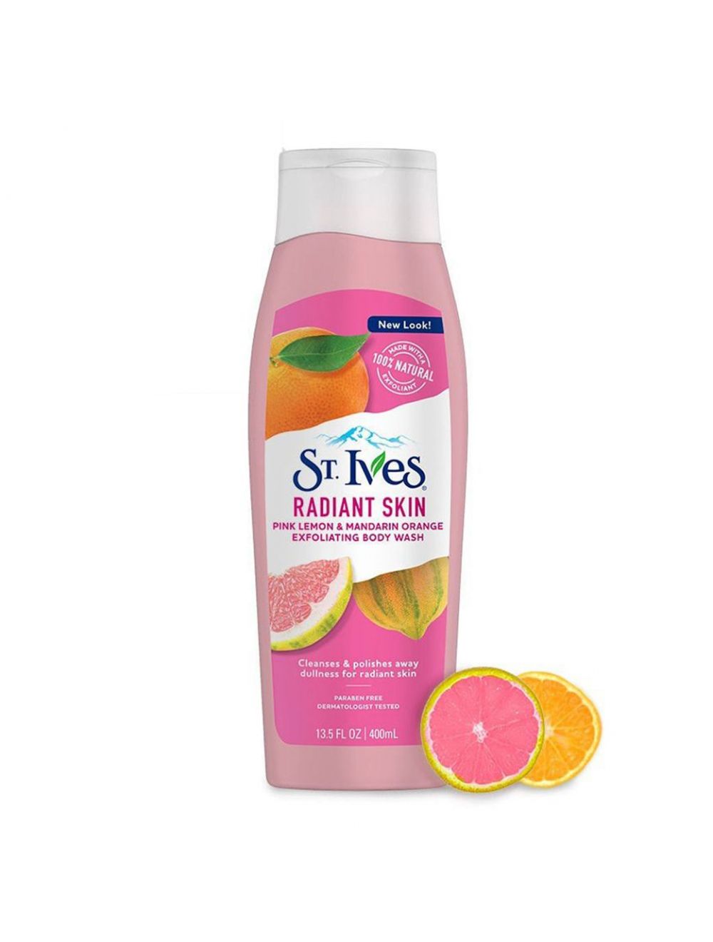 St. Ives Radiant Skin Pink Lemon & Mandarin Orange Exfoliating Body Wash (400ml)