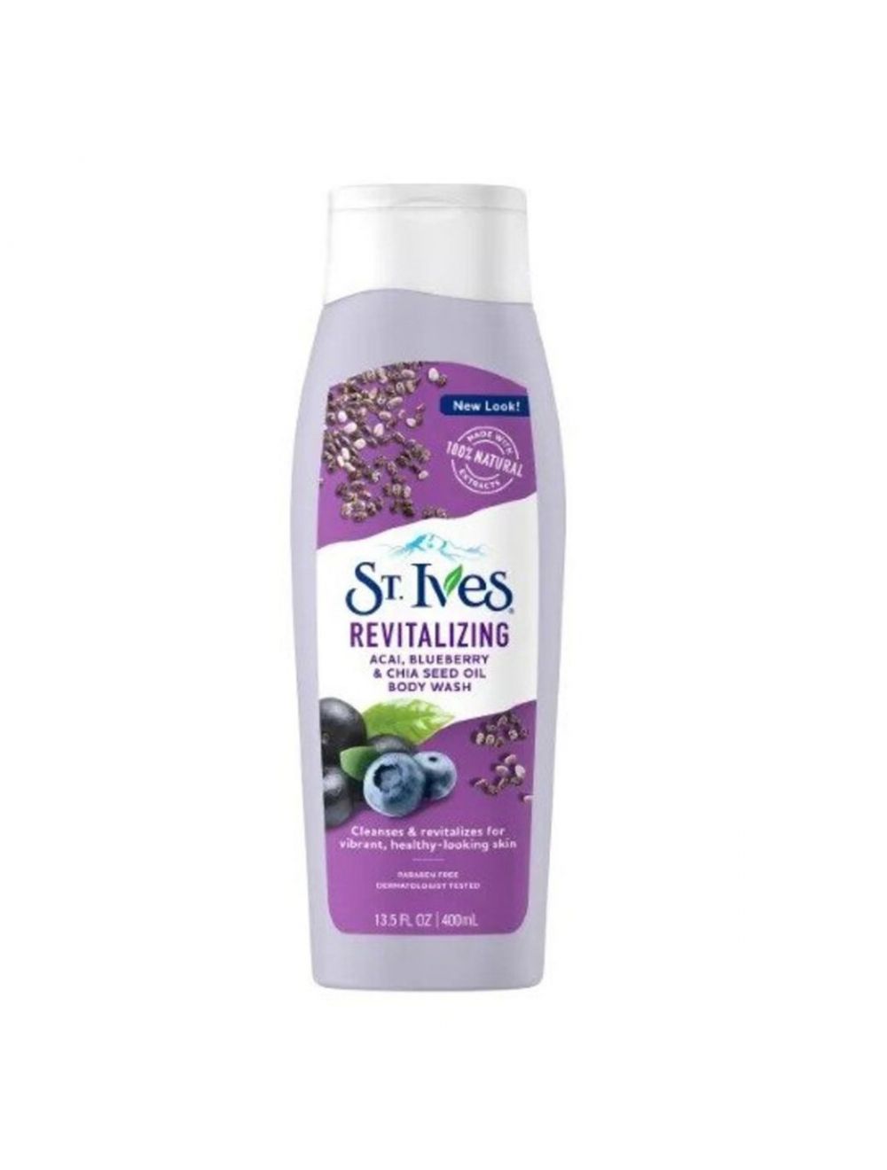 St. Ives Revitalizing Acai Blueberry & Chia Seed Oil Body Wash (400ml)
