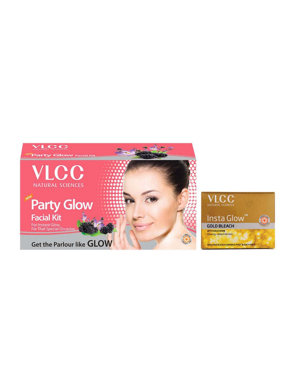 VLCC Party Glow Facial Kit & Insta Glow Gold Bleach Combo - Niram