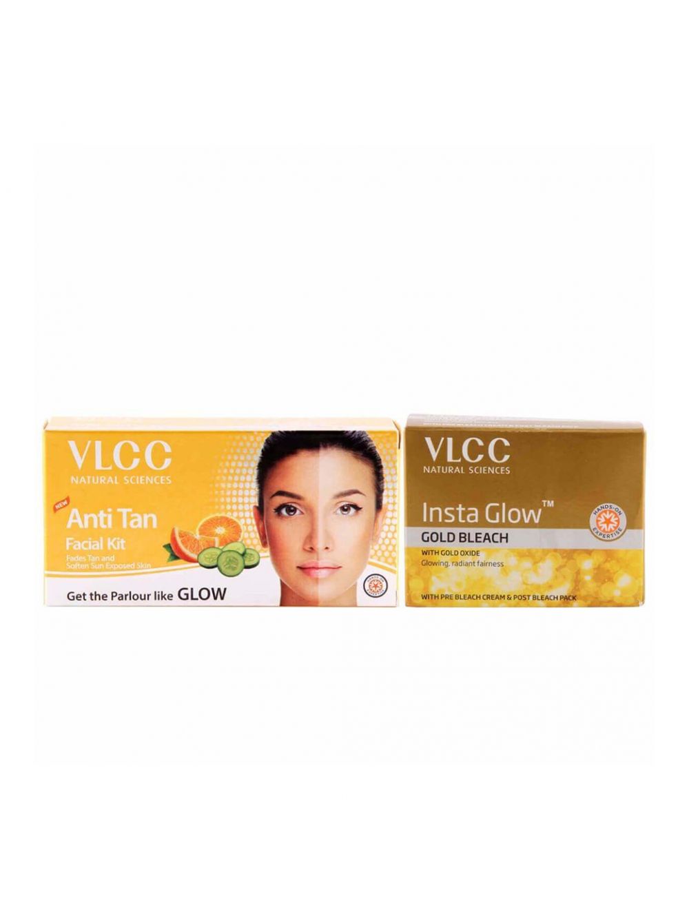 VLCC Anti Tan Facial Kit & Insta Glow Gold Bleach Combo - Niram